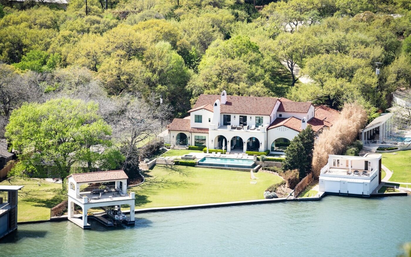 Lake Travis waterfront estate with private dock